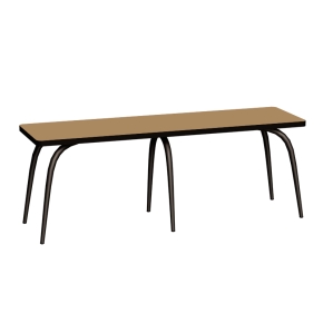 Banc Annie – Assise Stratifié Ocre - Pieds Noirs