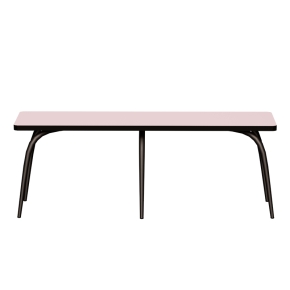 Banc Annie – Assise Stratifié Rose Poudré - Pieds Noirs