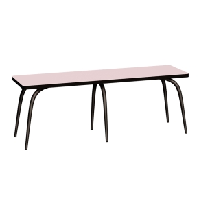 Banc Annie – Assise Stratifié Rose Poudré - Pieds Noirs