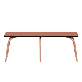 Banc Annie – Assise Stratifié Paprika - Pieds Terracotta