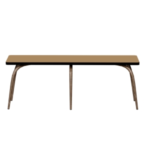 Banc Annie – Assise Stratifié Ocre - Pieds Bruts