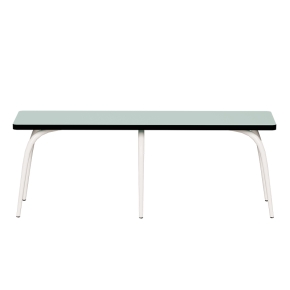 Banc Annie – Assise Stratifié Menthe - Pieds Blancs