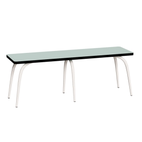 Banc Annie – Assise Stratifié Menthe - Pieds Blancs