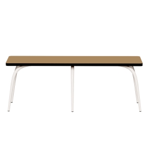 Banc Annie – Assise Stratifié Ocre - Pieds Blancs