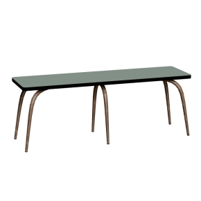 Banc Annie – Assise Stratifié Kaki - Pieds Bruts