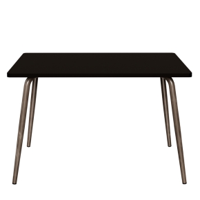 Table Retro Véra 120×70 – uni Noir Pieds Bruts