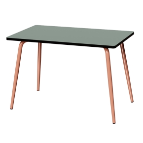 Table Retro Véra 120x70 – uni Kaki - Pieds Terracotta