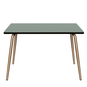 Table Retro Véra 120x70 – uni Kaki - Pieds Dorés