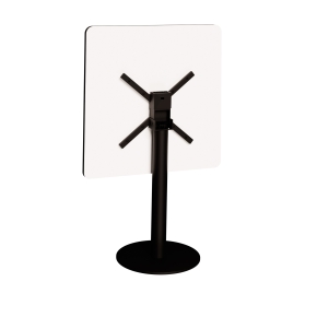 Table rabattable Albertine - Stratifié Imprimé Bois Foncé - Pied Noir