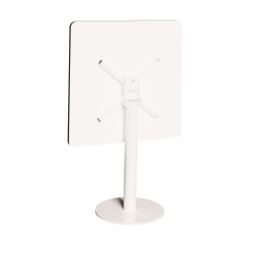 Table rabattable Albertine - Stratifié Uni Noir - Pied Blanc