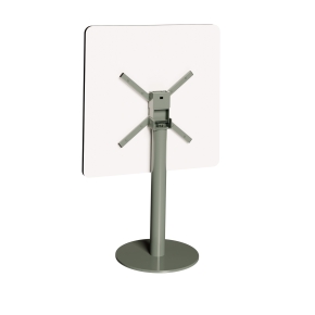 Table rabattable Albertine - Stratifié Uni Noir - Pied Kaki
