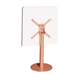 Table rabattable Albertine - Stratifié Uni Noir - Pied Terracotta