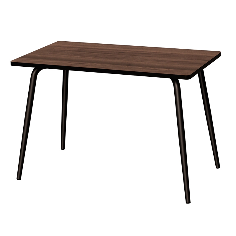 Table Retro Véra 120x70 – imprimé Bois Foncé - Pieds Noirs