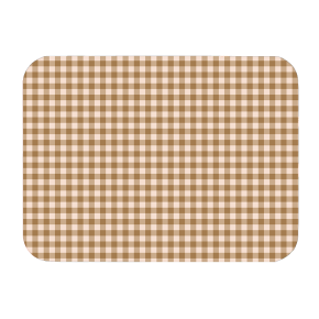 NEW Lot de 4 Sets de Table Lulu en vinyle – Imprimé Mini Vichy Ocre