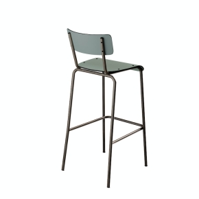 NEW Chaise de bar Suzie 75cm – Stratifié Dossier & Assise uni Kaki - Pieds Bruts