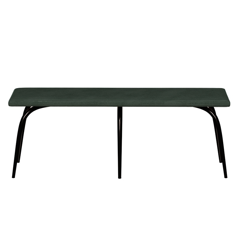NEW Banc Annie – Assise Uni Velours Côtelé Vert Forêt - Pieds Noirs