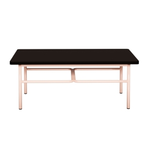 NEW Table basse Elienor 110x60 - uni Noir - Pieds Rose Poudré