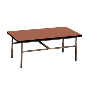 NEW Table basse Elienor 110x60 - uni Paprika - Pieds Bruts