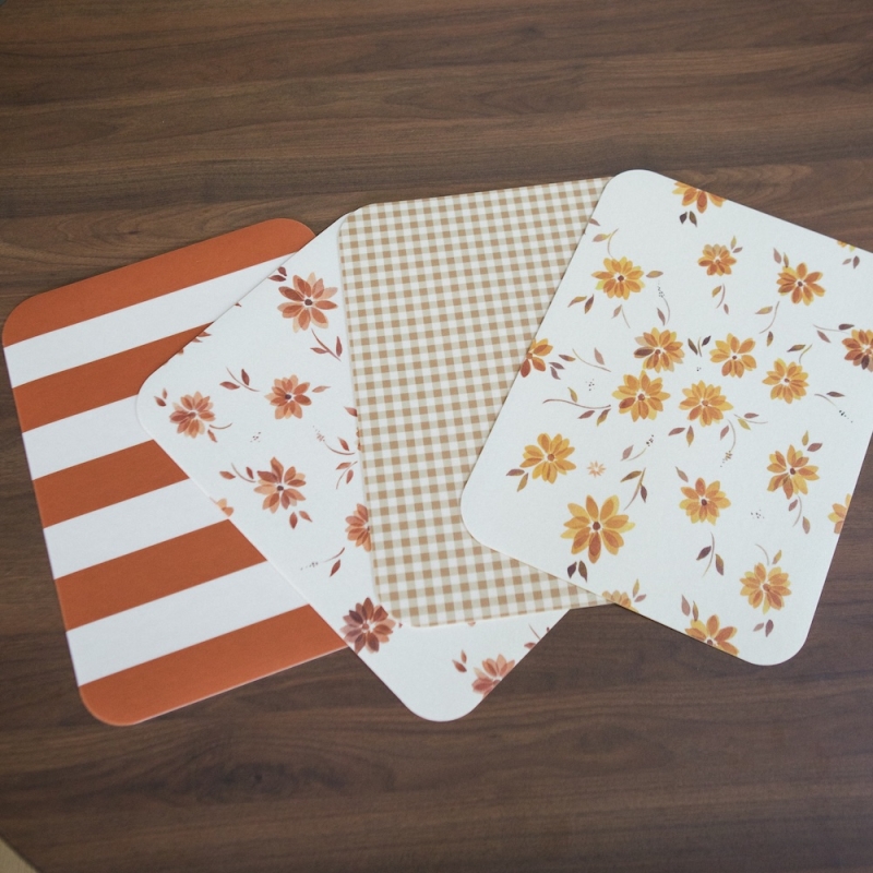 NEW Lot de 4 Sets de Table Lulu en vinyle – Imprimé Bohème Paprika