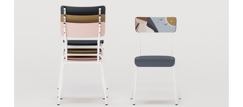 Chaise retro-design - Catalogue Les Gambettes