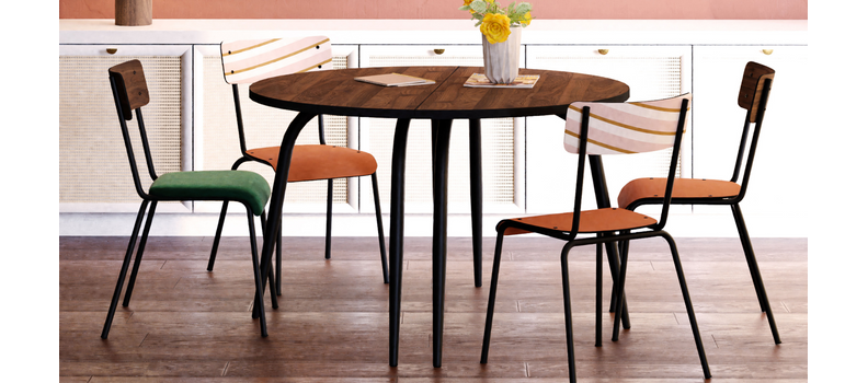 Tables rondes retro-design - Les Gambettes
