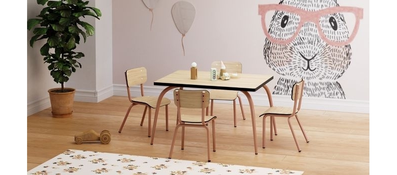 Table de jeux retro-design - Les Gambettes