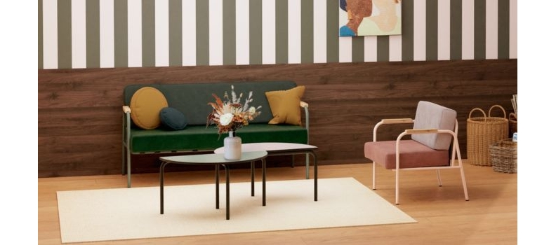 Table Basse Paloma : Modulable, Demi-Lune & Bicolore – Les Gambettes