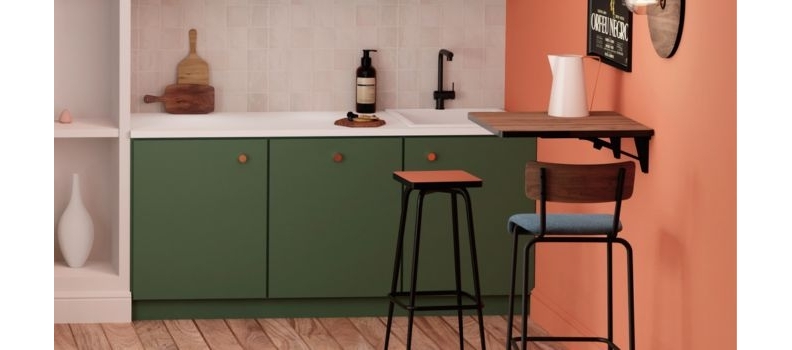 Tables murales rabattables 1 personne : Gain de place – Les Gambettes