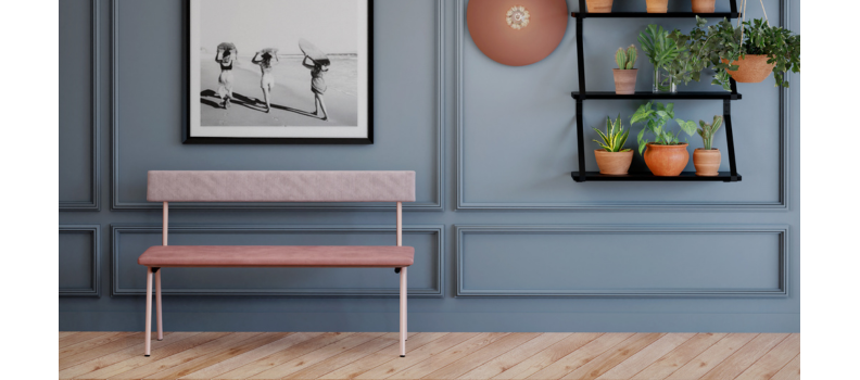 Banc Anita 2 places : Style banc d’écolier, confort et élégance – Les Gambettes