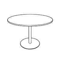 TABLES RONDES PIED CENTRAL Ø120cm