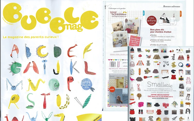 bubble mag magazine les gambettes parution presse formica little suzie chaise bureau régine retro design