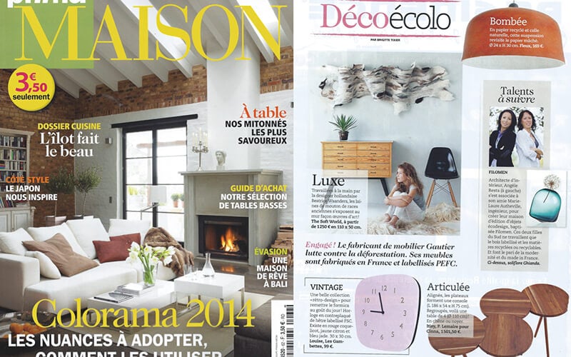 les gambettes parution presse maison magazine horloge louise pendule rose formica vintage