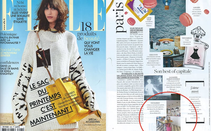 les gambettes parution presse elle magazine mode deco table véra jaune citron formica retro