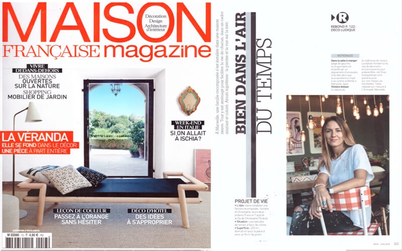 maison française magazine parutions presse les gambettes chaise suzie vichy rouge motif imprimé