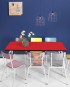 les gambettes table véra rouge coquelicot retro design fabriqué en europe formica tendance intérieur