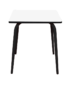 TABLE CARRÉE BLANCHE PIEDS ACIER