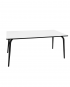 blanc pieds noir 160×80 grande table famille repas