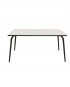 Table Vera 160 blanche avec empietement noir