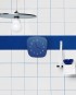 Horloges étagère bleu carreaux