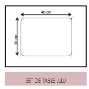 Set de table Lulul retro Dimensions