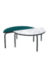 TABLE BASSE DEMI LUNE VERT