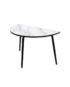 TABLE DEMI LUNE MARBRE TABLE BICOLORS EFFET MARBRE